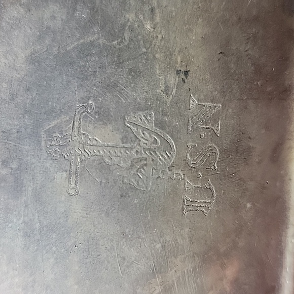 1942 USN international silver serving tray - Picture 3 of 8